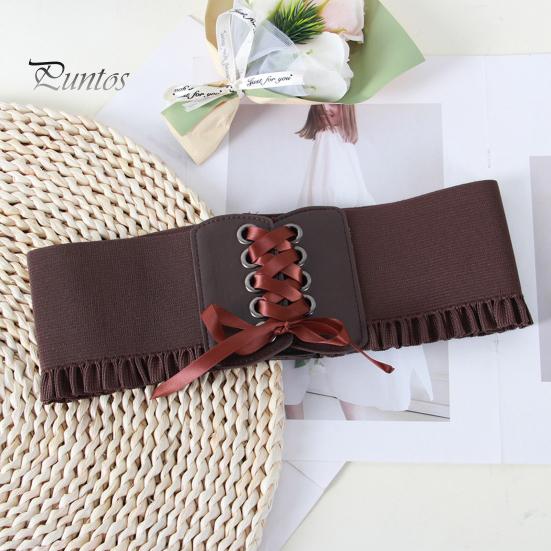 Корсетный пояс для женщин, завязывающийся на шнуровке, широкий эластичный пояс Waspie для платьев, аксессуар для костюма пирата на Хэллоуин