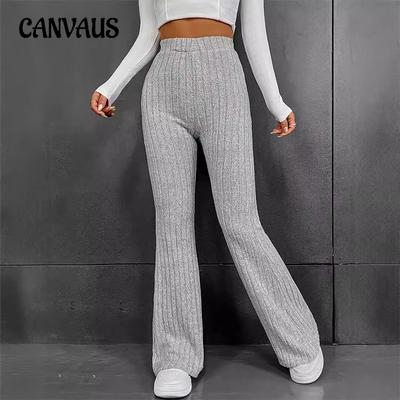 Весенние и осенние женские модные повседневные однотонные брюки Micro Slim с высокой талией