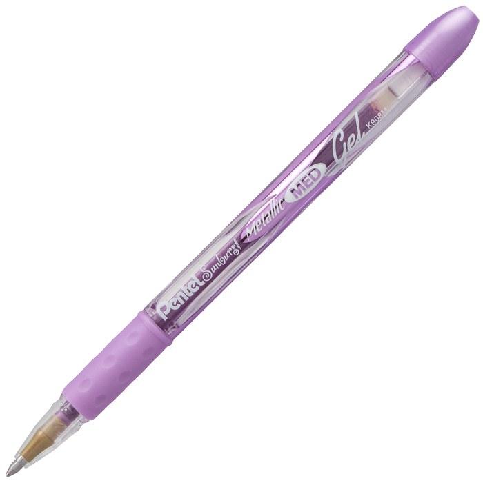 Гелевая ручка Pentel Sunburst Metallic, Линия M, Перманентная, Разные цвета чернил, 5 шт. (К908МБП5 М1)