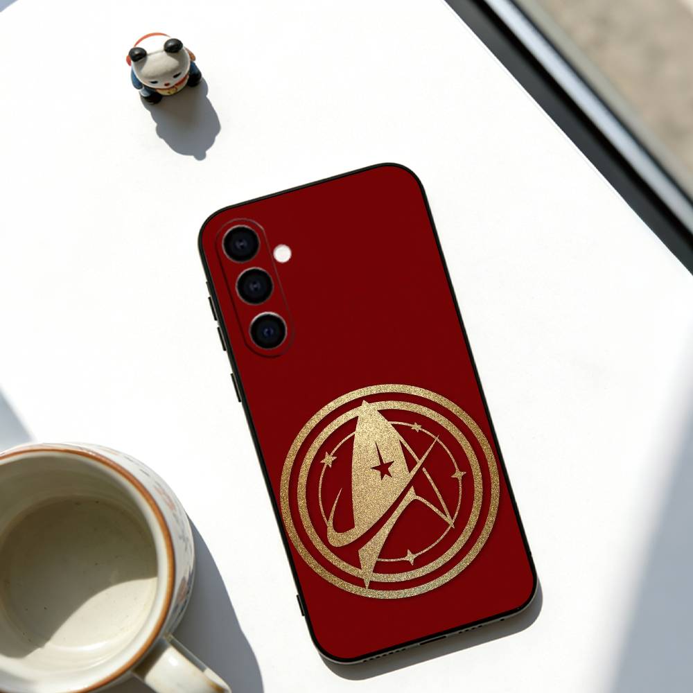 S-Trek Space Theme Phone Case For Samsung Galaxy A73,A72,A71,A70,A53,A52,A51,Soft Black Cover