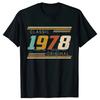 Novelty Vintage Made In 1978 46th 46 Years Old T Shirt Streetwear Short Sleeve Birthday Gifts Summer Style T-shirt Mens Clothing