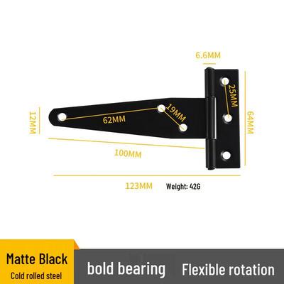 Shengbei 4-дюймовая черная Т-образная петля для амбарной двери