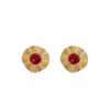 Silver needle oil dripping oval pleated earrings French retro exquisite stud earrings fashion temperament earrings design sense niche