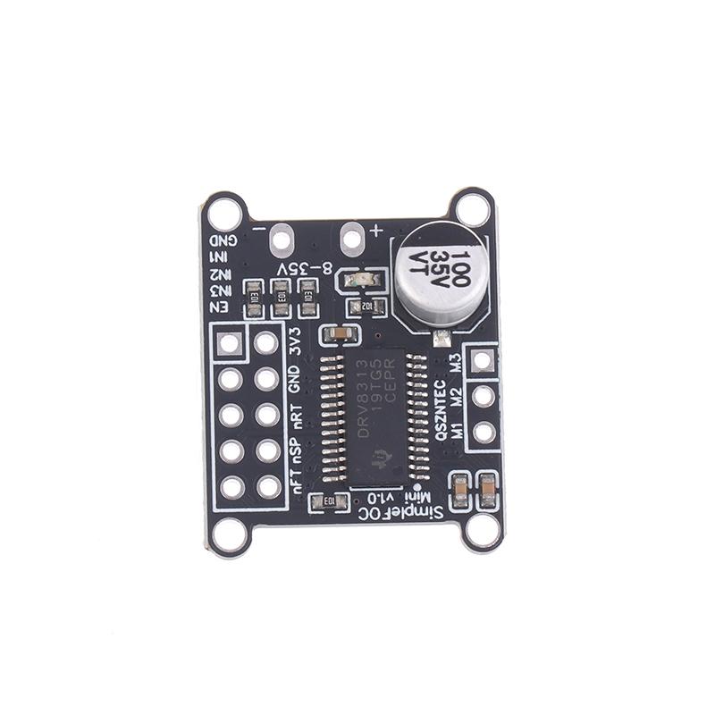 Простой модуль Foc Mini Drv8313 Плата драйвера бесщеточного двигателя постоянного тока Управление Svpwm Постоянный ток 8-35 В