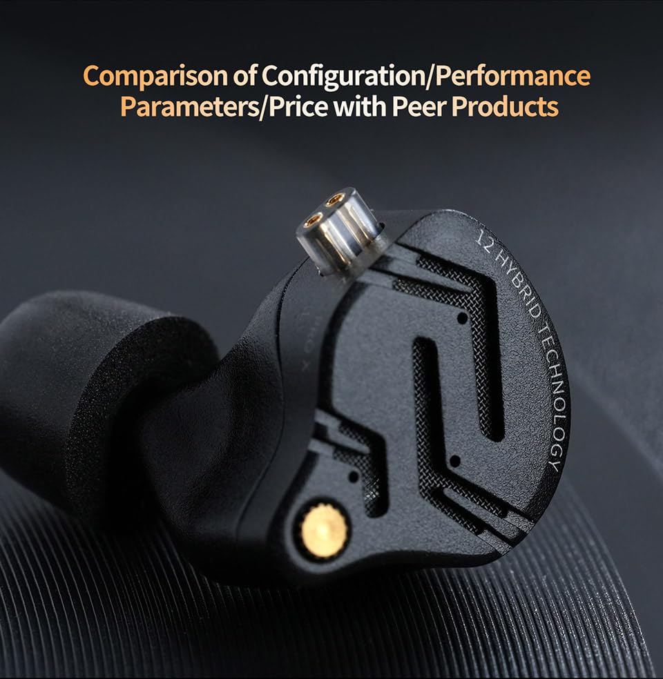 KZ ZS12 Pro X Earphones KZ High-End 5BA+1DD Hybrid Earphones Wired Canal Type Ear Monitors
