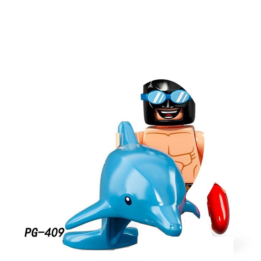 PG8141 Аниме Мультяшная Кукла Конструктор Каваи Банановый Человек Акула Развивающие Игрушки Детский Домашний Подарок Конструктор Приключение