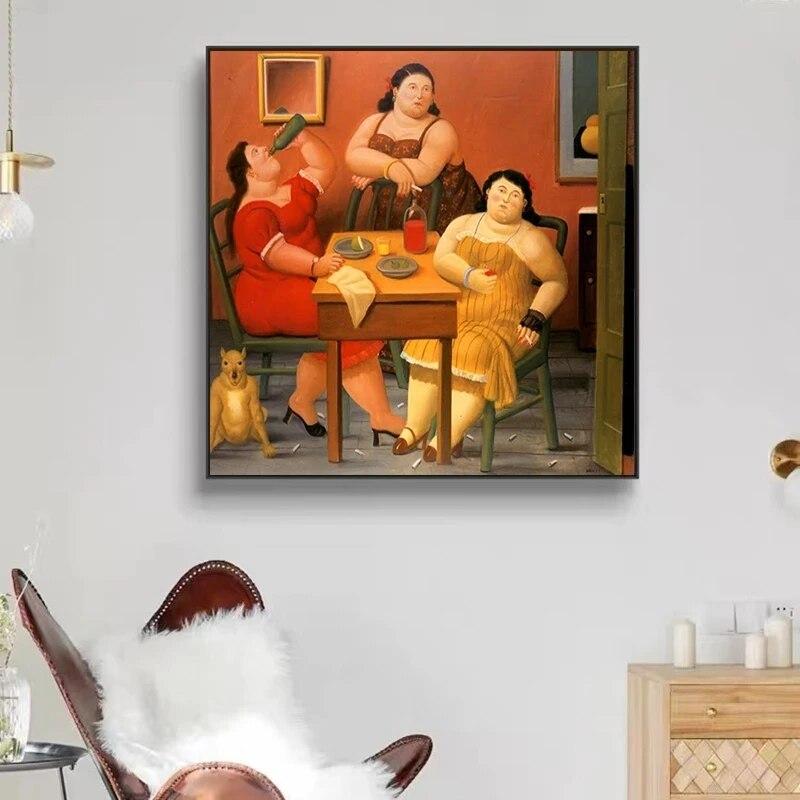 Фернандо Ботеро знаменитая картина на холсте Fat Art мужчина и женщина семейные постеры с принтом настенная художественная картина для декора гостиной Cuadros
