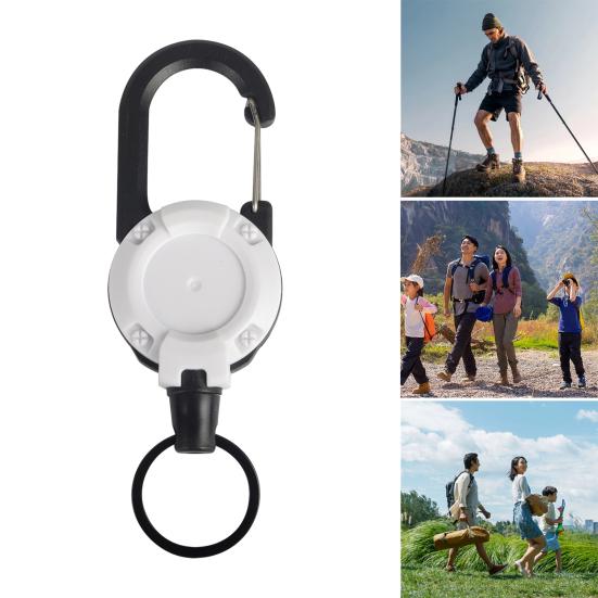 2 шт. прочный выдвижной брелок для ключей держатель значка многофункциональный инструмент карабин зажим ключи значки тактическая катушка удостоверения личности с выдвижным шнуром