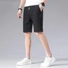 Мужские летние повседневные шорты с эластичным шнурком на талии, прямые широкие шорты с карманами, дизайнерские однотонные спортивные шорты из ледяного шелка