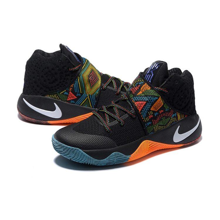 Nike Kyrie 2 BHM Месяц Черной Истории Тканевые Нескользящие Легкие Средние Баскетбольные Кроссовки Мужские Черные 828375-099