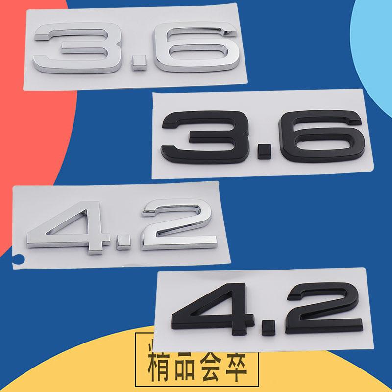 3D ABS Премиум 2.4 2.8 3.2 3.6 4.2 4.6 Наклейка-значок логотипа Боковое крыло Задний багажник Эмблемы Наклейки