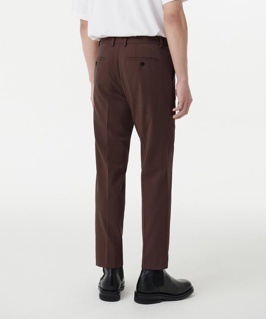 MUSINSA STANDARD Tapered Hidden Banding Crop Slacks [Brick]
