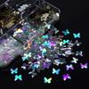 1 Box Nail Flake Bright Reflective High Saturation Foils Luxury Nail Design Irregular Butterfly Flakes for Manicure