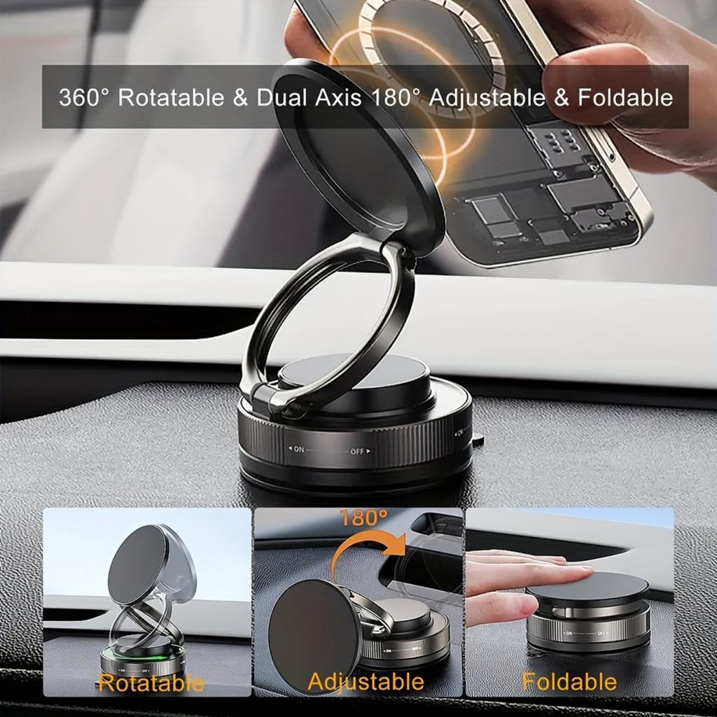 Car Magnetic Phone Holder, Adjustable Rotating Double-sided Suction, Hands-free Phone Holder, Hands-free Driving Accessories | Modern Car Accessories
