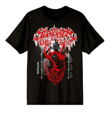 Slaughter To Prevail Маска Kostolom Футболка с принтом Хлопковая графическая футболка Унисекс Женская Летняя Уличная одежда Топ