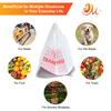 Heavy Duty Thank You T-Shirt Carry Bags, White, 1000 Count, 11.5 x 6.5 x 22 in, HDPE Grocery Shopping Bags