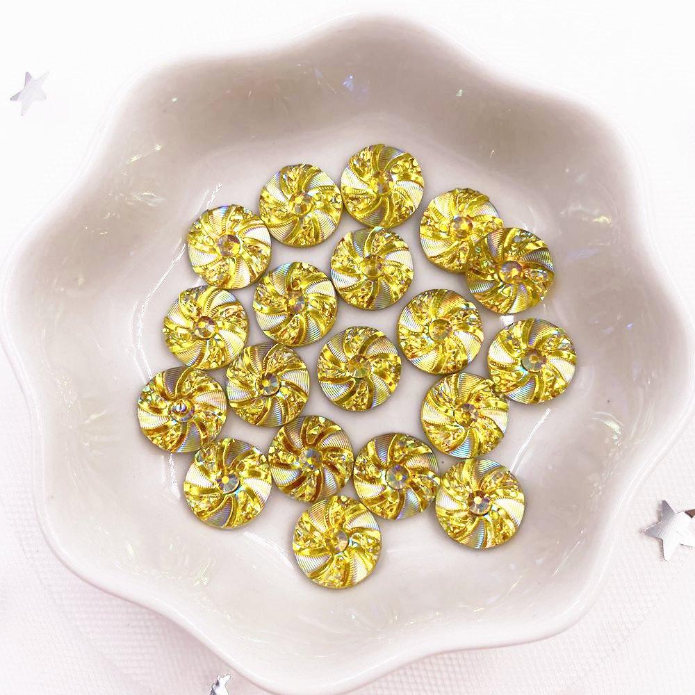 Блестящие 80 шт. AB смолы 10 мм вихрь круглые плоские задние аппликации со стразами DIY свадебный альбом ремесло