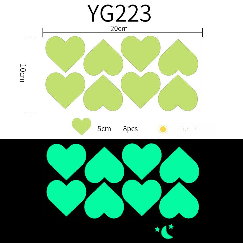 Glow-in-the-dark Stars Glow Wall Stickers Living Room Bedroom Switch Decoration Children's Room Dorm DIY Creative Glow-in-the Dark Stickers