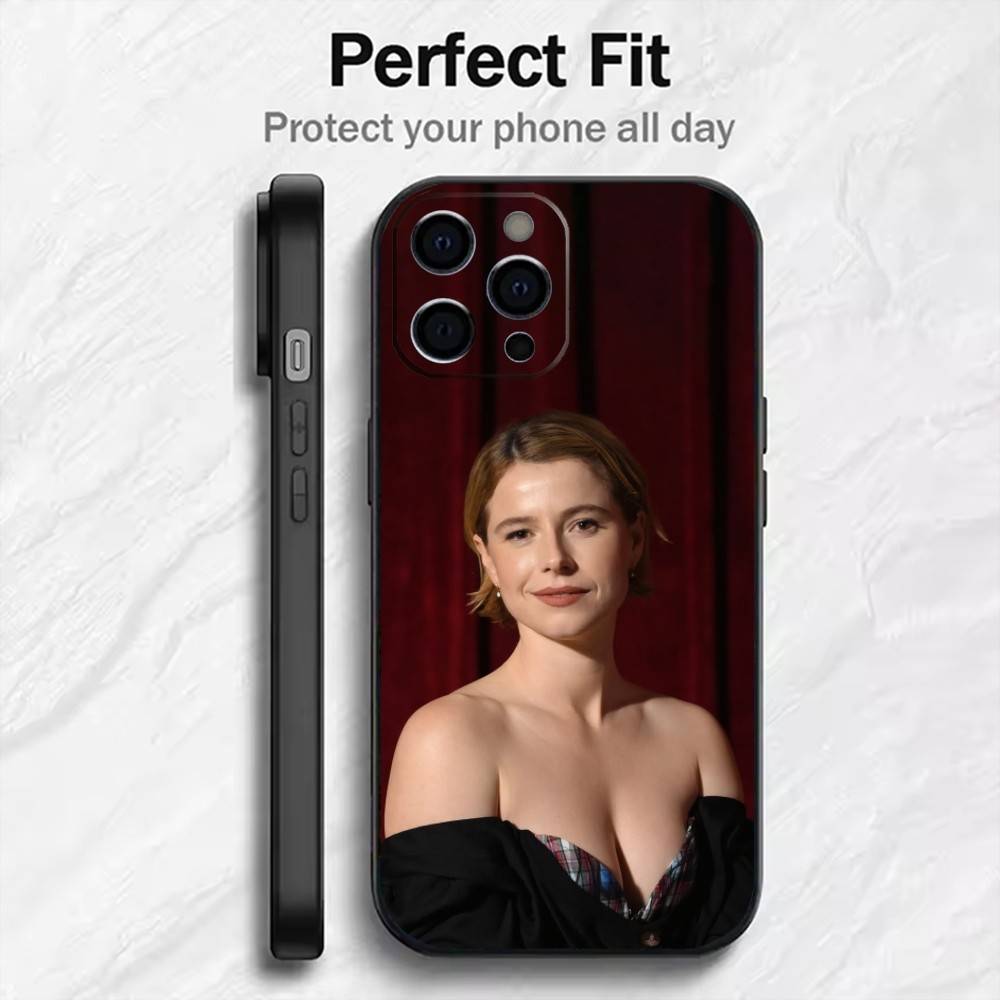 Actor Beatuy-J-Jessie B-Buckley-y  Phone Case For iPhone17,16,15,14,13,12 Plus,Max Soft Silicone Black Cover