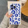 Чехол для телефона 'Голубые глаза' для iPhone 17/16/15/11/13/14 Pro Max Plus/X/Xr/Xs Max/12mini Air Прозрачный
