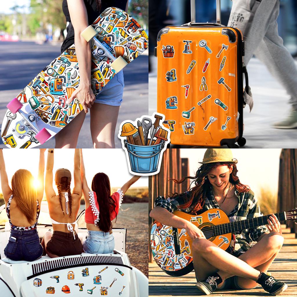 10/25/50 шт. Мультяшная сумка для ручных электроинструментов, наклейки с граффити для DIY-скрапбукинга, бутылки для воды, телефона, ноутбука, гитары, декаль