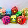 Geometry Dash Cube Plush Toys Small Pillow Stuffed Plushie Doll Square Pendant Game Cute Home Decor Children Birthday Gift