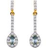 [N3787] - Gold Plated 'Scarlett' Blue and White Topaz Earrings