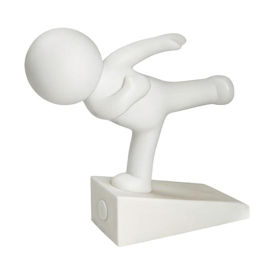 jijijing Burr-free Doorstop, 3D Printed Stable Door Stop, One-Piece Molding Stopper, Kicking Man Design Doorstop Protects Walls Furniture