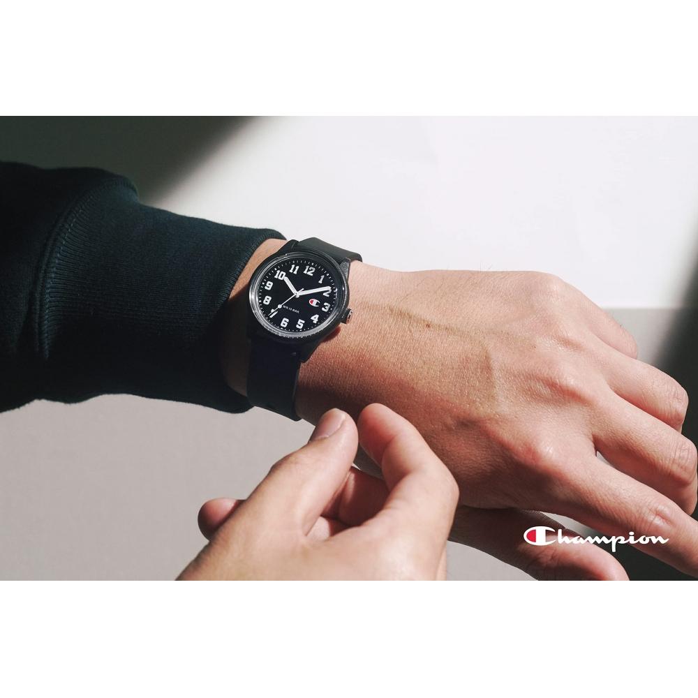 [Champion] Аналоговый солнечный водонепроницаемый уретановый ремешок R05A-500VK черный