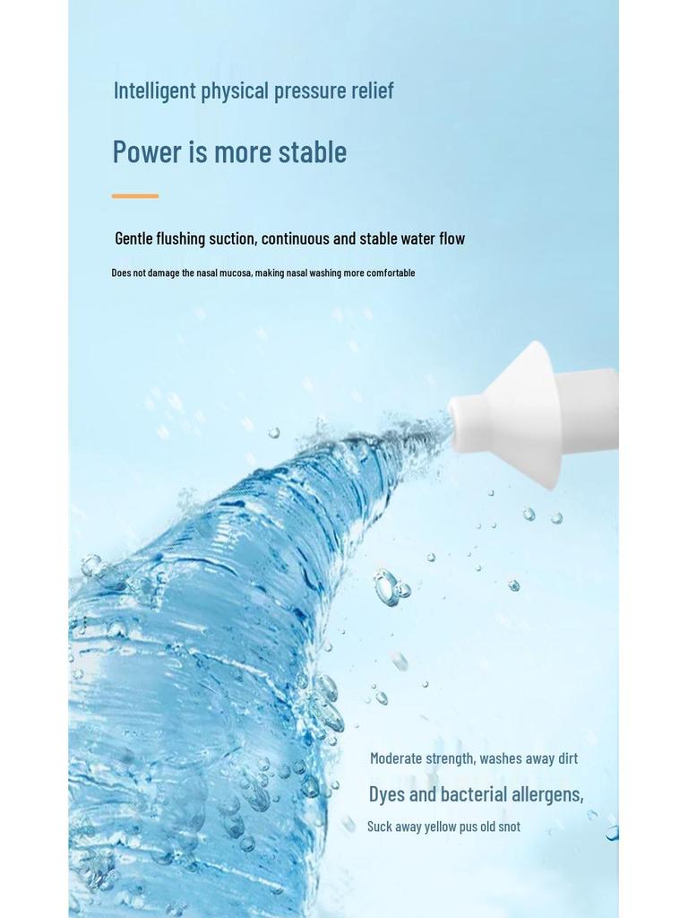 Электрический назальный ирригатор MegaBliss с двумя насадками для облегчения ринита