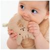 Y-1299 Pompkins BABY 100% Cotton [Chipmunk Series] Rattle, Made in Japan (Natural)