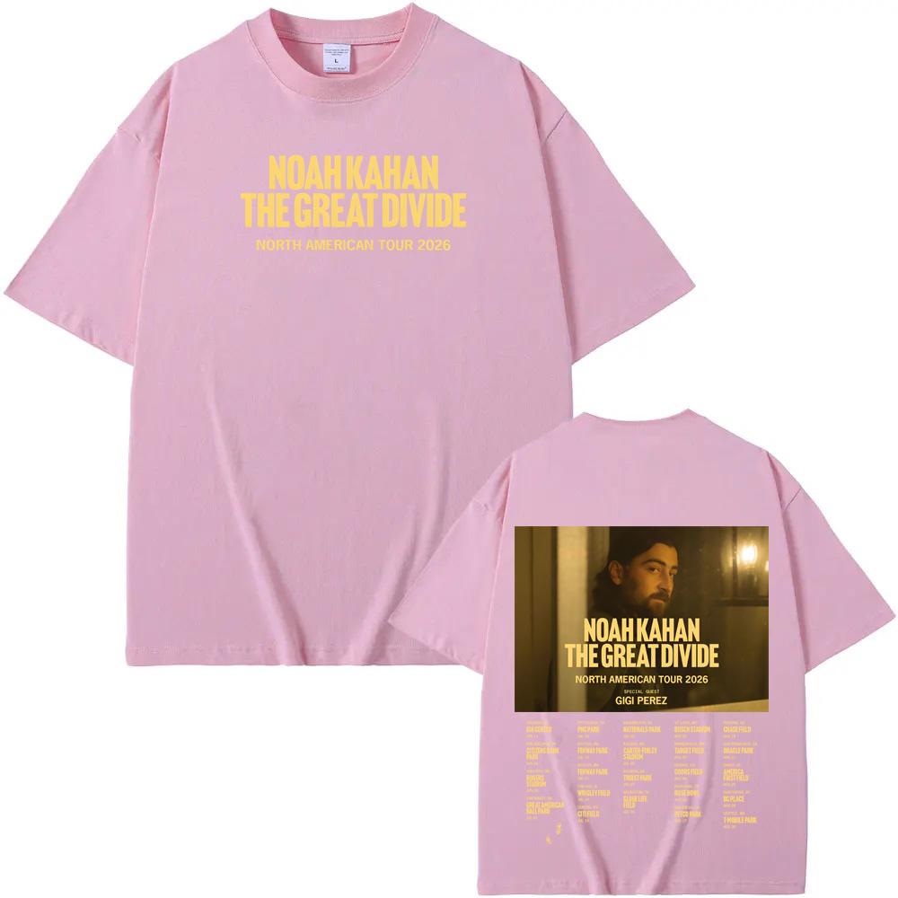 The Great Divide Tour 2026 TShirt Noah Kahan tour Graphic Printing High Quality Tee WomenUnisex 100cotton Gothic Oneck Tshirt