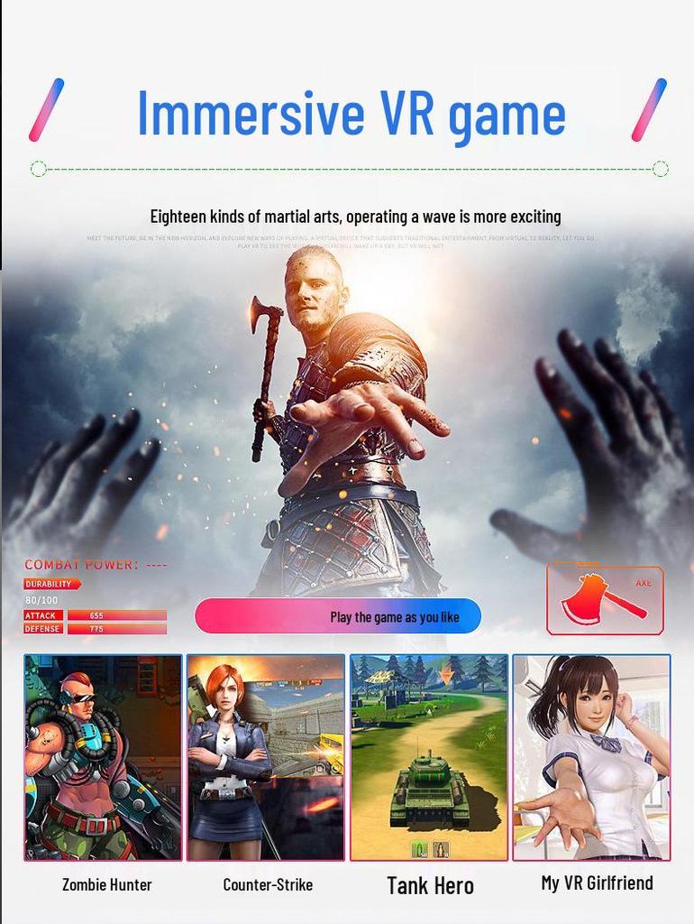 4K Все-в-одном VR-очки с Bluetooth-гарнитурой для 3D-игр и фильмов