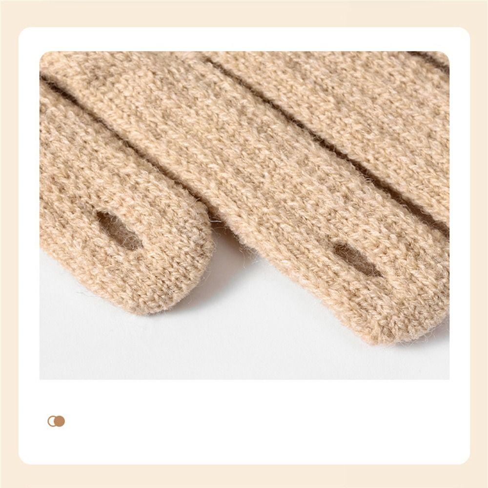 Утепленные теплые перчатки вязаные перчатки на все пальцы модные вязаные варежки для женщин девушек