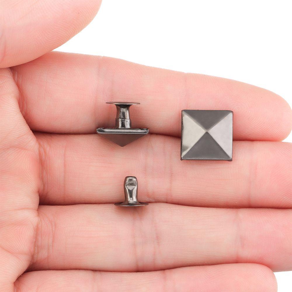 Обувь, декор сумки, аксессуары для одежды, фиксирующие шпильки в форме пирамиды, тканевые пуговицы, квадратные заклепки, металлические шипы