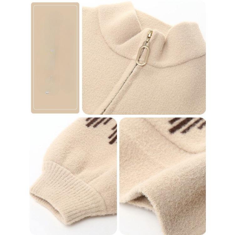 Стильный вязаный кардиган для модных женщин среднего возраста на весну и осень