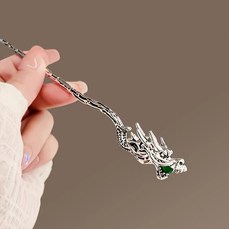 Flying Dragon Playing Pearl New Chinese Retro Women's Alloy Hairpin Niche Design Simple Modern Cheongsam Personalized Headwear