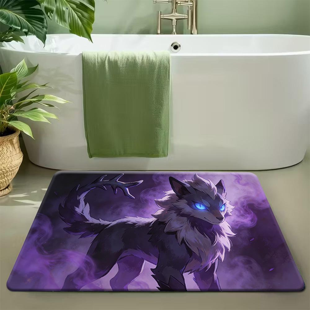 Pokemon Girl and Pikachu Sunset Print Non-Slip Doormat, Absorbent Floor Mat for Home Decor