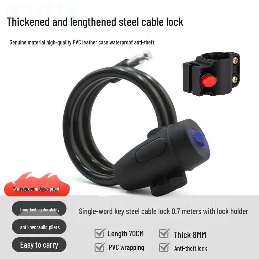 Anti-Theft Steel Cable Bike Lock – Mountain & Fixed Gear Cycling Accessory