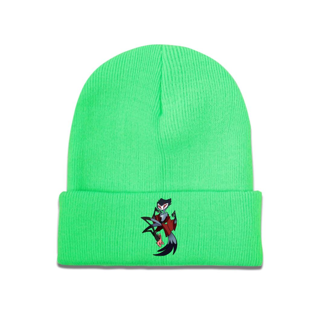 Вязаные шапки Helluva Boss Stolas Octavia Comedy, женские шапки унисекс Skullies, зимние шапки, повседневная кепка-дыня с героями мультфильмов аниме