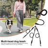 Комплект поводков для собак из нейлона с 3-мя регулируемыми ручками, износостойкими ремешками, съемной пряжкой, вращающейся на 360 градусов, поводок для собак среднего размера