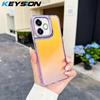 KEYSION Модный цветной лазерный градиентный чехол для телефона OPPO A5 Pro 4G 5G Мягкий ударопрочный задний чехол из ТПУ+ПК для OPPO A3 Pro 5G