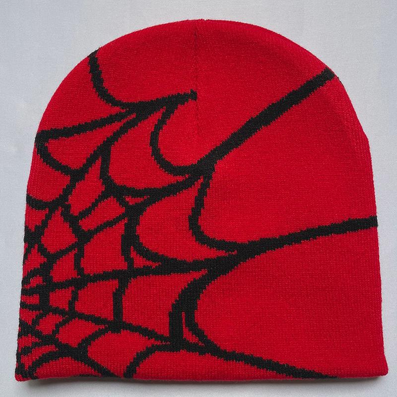 Готическая шапка из шерсти и акрила с узором паука, женская, зимняя, теплая, мужская, хип-хоп, повседневная, для улицы, EMA