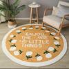 Modern Simple Flower Circular Carpet Bedroom Living Room Dressing Chair Bedside Carpet Circular Carpet Floor Mat