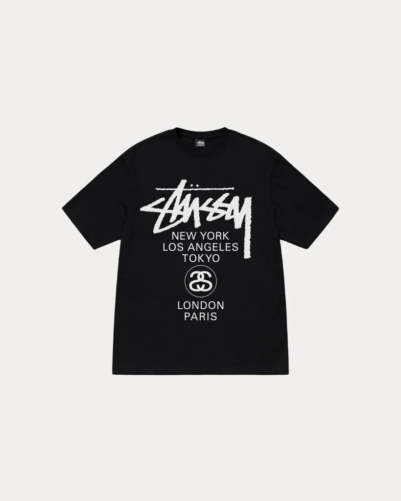 Футболка Stussy World Tour Черная 25SS 3903962