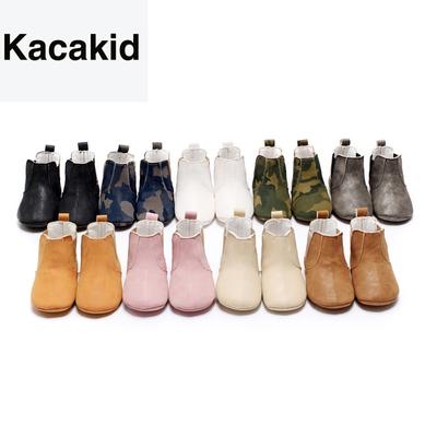 Обувь для детской кроватки на мягкой подошве из искусственной кожи для маленьких мальчиков и девочек, первые ходунки, зимние нескользящие ботильоны на зимней подошве