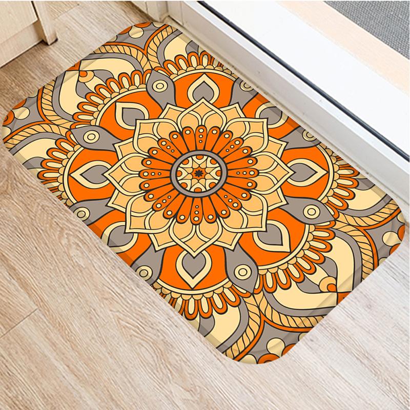 Дверной коврик моющийся кухонный коврик для дома, пола, ванной комнаты, мандала, дверной коврик с геометрическим узором, модный коврик