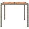 VidaXL Garden Table and Wooden Top Grey Woven Resin and Acacia 319549