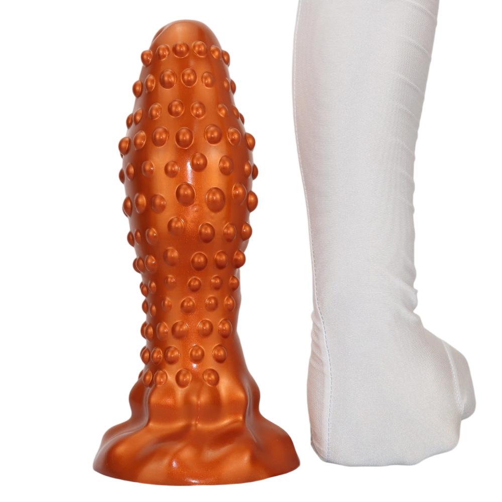 New Silicone Granule Stripes Design Penetration Anal Plug Dilator Dildo Male Masturbator Stimulation Sex Toys for Women Men G Spot Clitoris Stimulator
