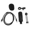 USB Wired Microphone with Adjustable Tripod Kit 192kHz24bit Cardioid Condenser Mic for Live